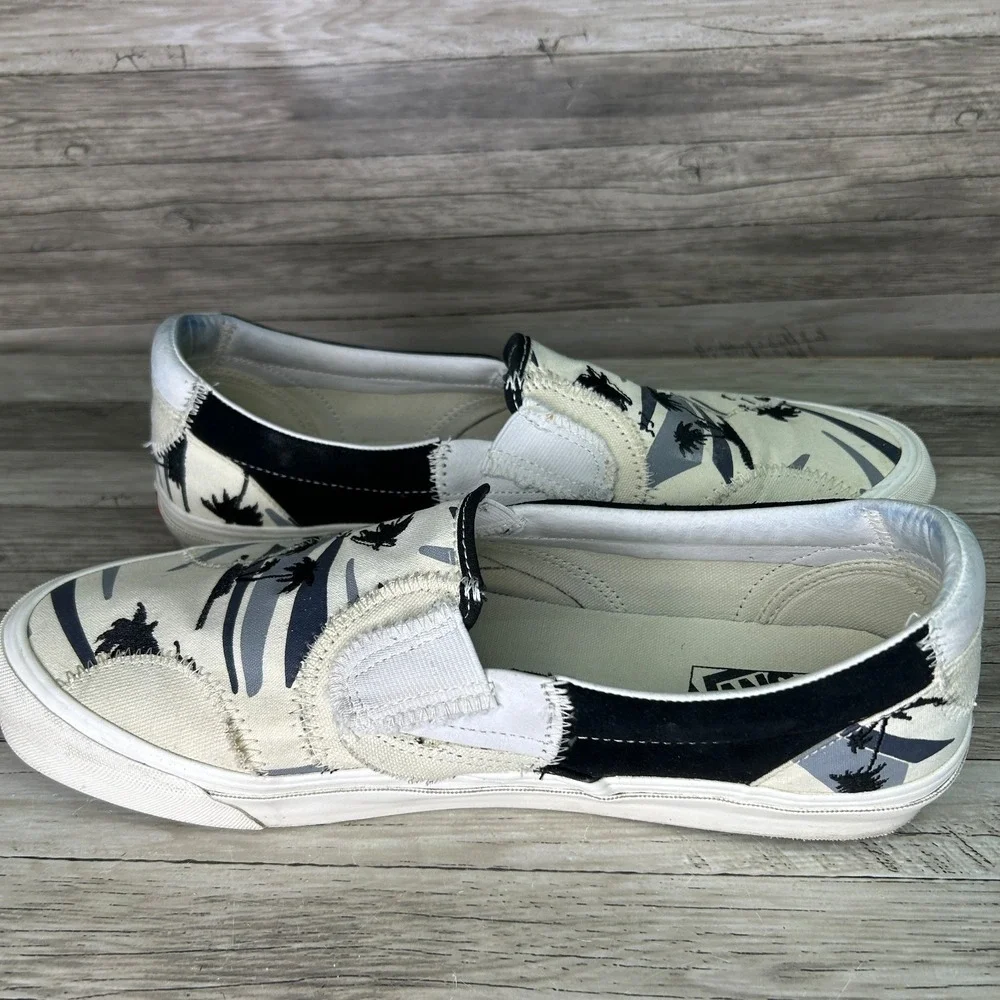 Vans Classic Slip-On LX  Bricolage Palm Tree Sneaker Lo Canvas Shoe Mens 13